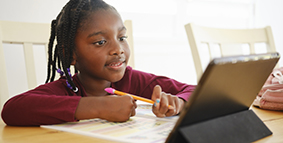 child using tablet