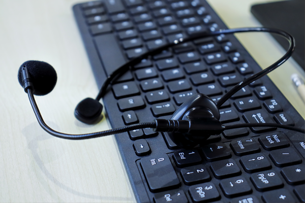 Keyboard and headset